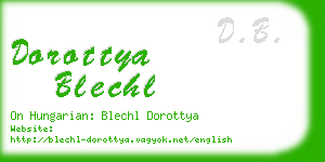 dorottya blechl business card